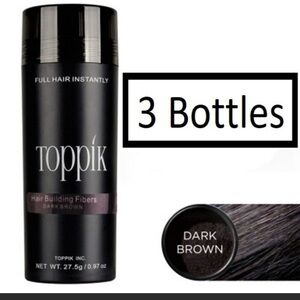 Toppik hair fibers 27.5 g black dark brown medium blonde black 3 bottle set